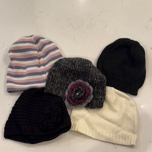 Set of Five Stylish Beanies